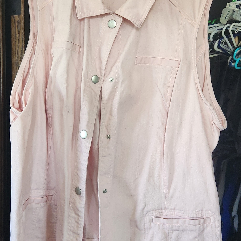 CJ Banks Pink Vest Lightweight Sleeveless